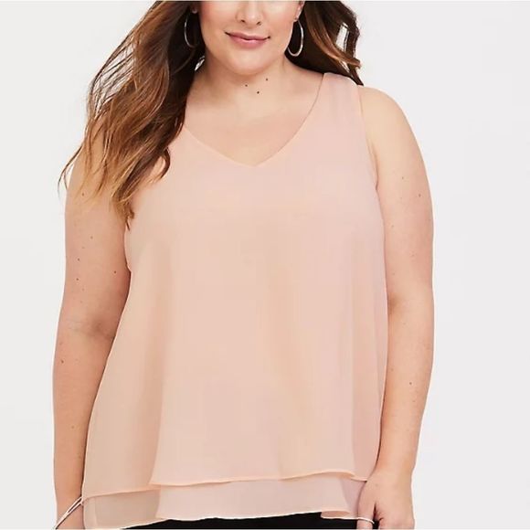Torrid Pink Mauve V-neck - Picture 1 of 5